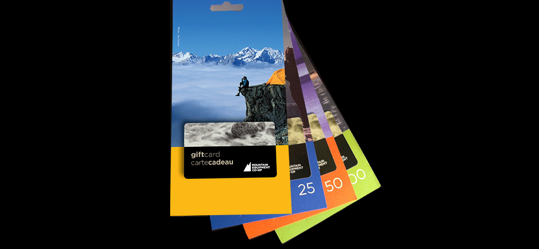 MEC packaging gift cards
